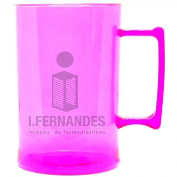 Foto Caneca de Chopp - 500ml - Personalizar - Pink Translúcido