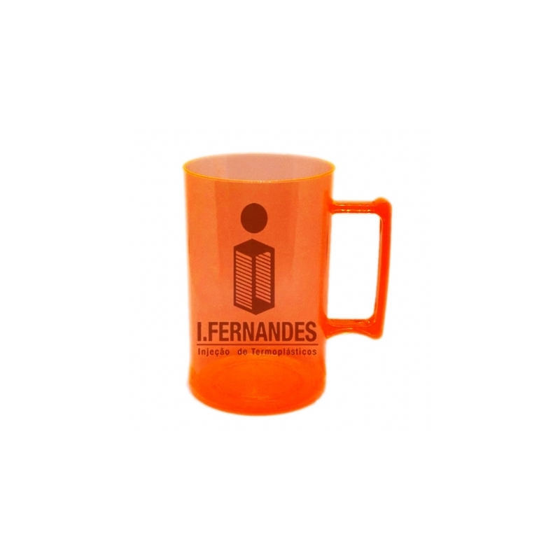 Foto Caneca de Chopp - 500ml - Personalizar - Laranja Translúcido