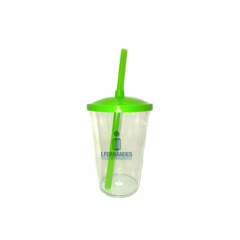 Foto Copo com Tampa e Canudo - 500 ml - Personalizar - Verde Claro