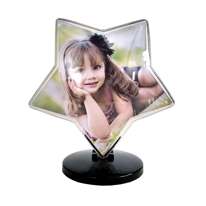 Foto Estrela para Foto com Base - Com Divisória - 10 cm - Personalizar