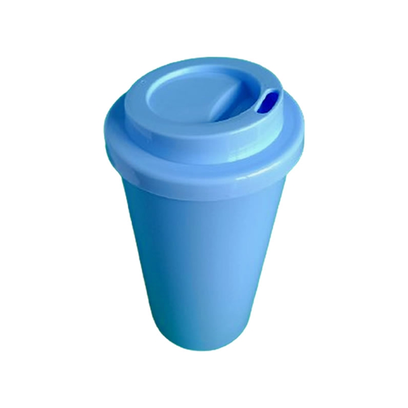 Foto COPO ECO TAMPA BUCKS 300 ml - PERSONALIZÁVEL - AZUL CLARO E TAMPA AZUL CLARO