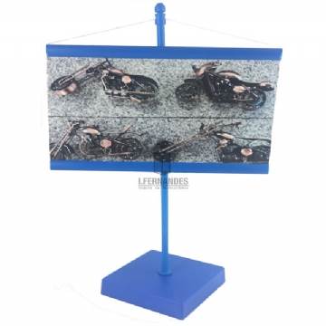 Foto Banner de Mesa - Personalizar - 10x15cm - Azul - Kit c/ 50pç