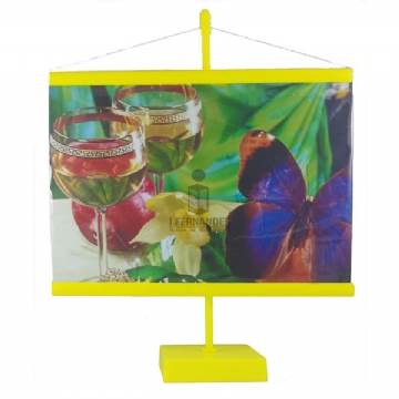 Foto Banner de Mesa - Personalizar - 15x21cm - Amarelo