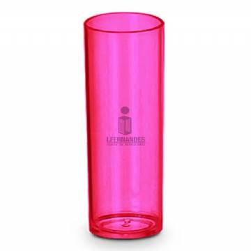 Foto Copo Long Drink 300ml - Personalizar - Pink Translúcido - Kit c/ 10pç