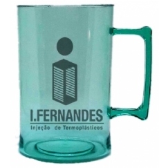 Foto Caneca de Chopp - 500ml - Personalizar - Verde Translúcido- Kit c/ 48pç.