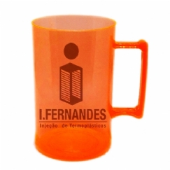 Foto Caneca de Chopp - 500ml - Personalizar - Laranja Translúcido