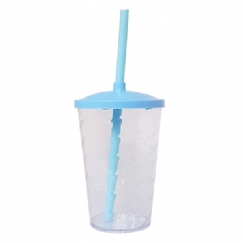 Foto Copo Twister com Tampa e Canudo - 500 ml  - Personalizar - Azul Claro -  BB