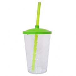 Foto Copo Twister com Tampa e Canudo - 500 ml - Personalizar - Verde Claro