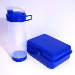 Foto Kit Lanche -lancheira e garrafa squeeze 600ml - aceita personalização - AZUL ROYAL