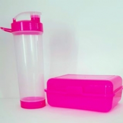 Foto Kit Lanche -lancheira e garrafa squeeze 600ml - aceita personalização - PINK