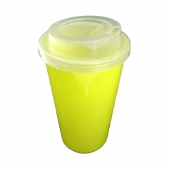 Foto COPO ECO TAMPA BUCKS 300 ml - PERSONALIZÁVEL - AMARELO NEON