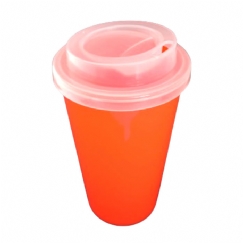 Foto COPO ECO TAMPA BUCKS 300 ml - PERSONALIZÁVEL - LARANJA NEON