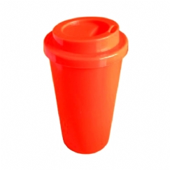 Foto COPO ECO TAMPA BUCKS 300 ml - PERSONALIZÁVEL - LARANJA NEON E TAMPA LARANJA NEON