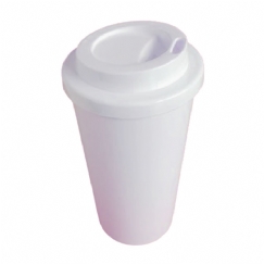 Foto COPO ECO TAMPA BUCKS 300 ml - PERSONALIZÁVEL - BRANCO E TAMPA BRANCA