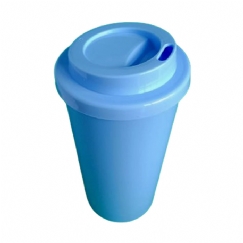 Foto COPO ECO TAMPA BUCKS 300 ml - PERSONALIZÁVEL - AZUL CLARO E TAMPA AZUL CLARO