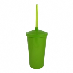 Foto Copo Eco com Tampa e Canudo - 300 ml  - Personalizável - Verde claro e Tampa Verde claro
